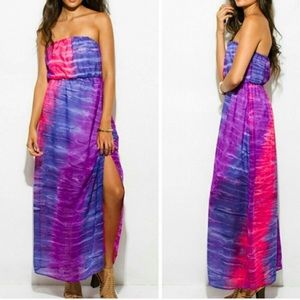 Tie Dye Maxi Dress/Swim Cover Up